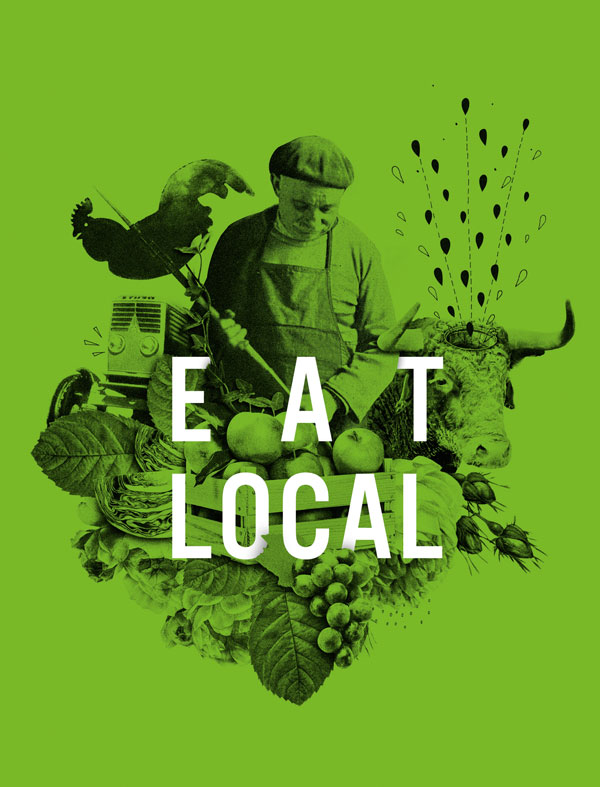 Illustration aus dem Buch Clean Your Life / Text: Eat Local