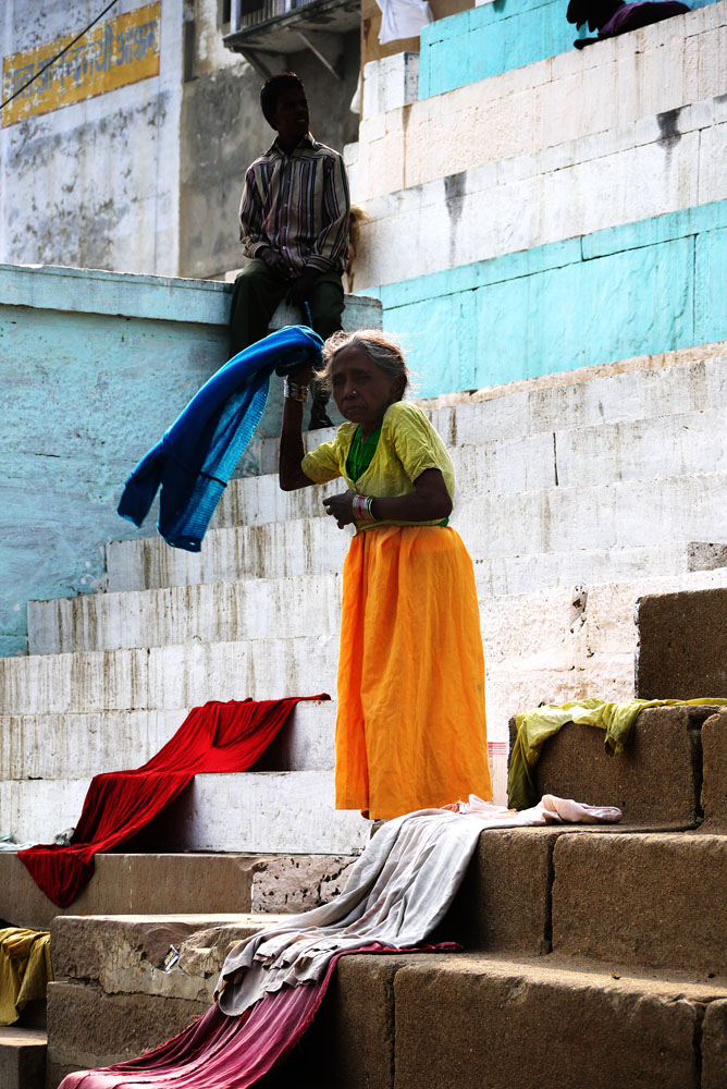 Frau in Varanasi