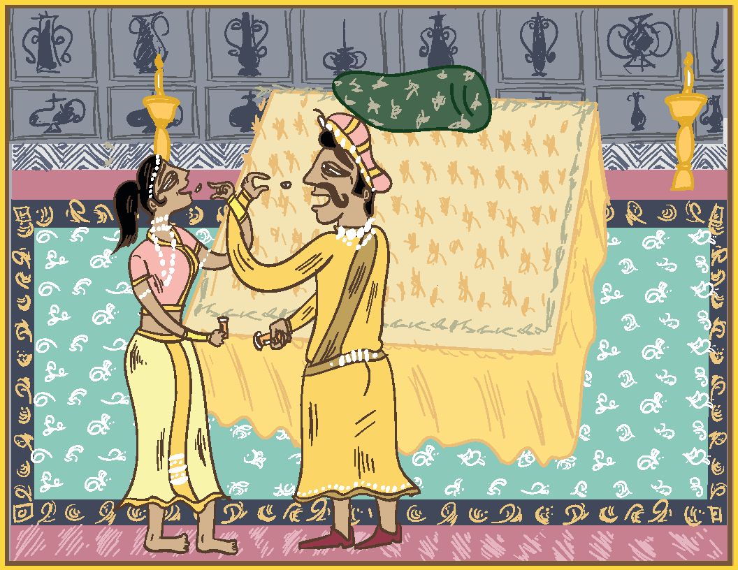 Illustration aus dem Buch Das Ehe-Kamasutra