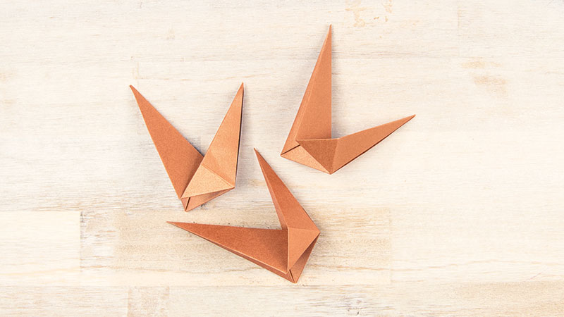 Origami-Kupfer-Sterne basteln - Schritt 7
