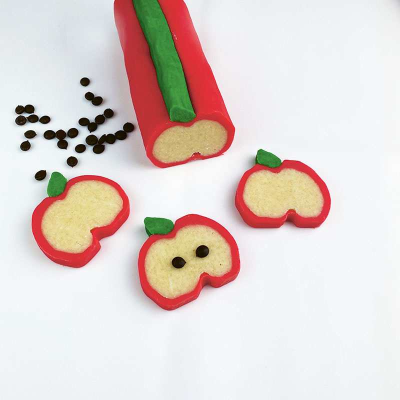 Apfel-Motiv-Kekse