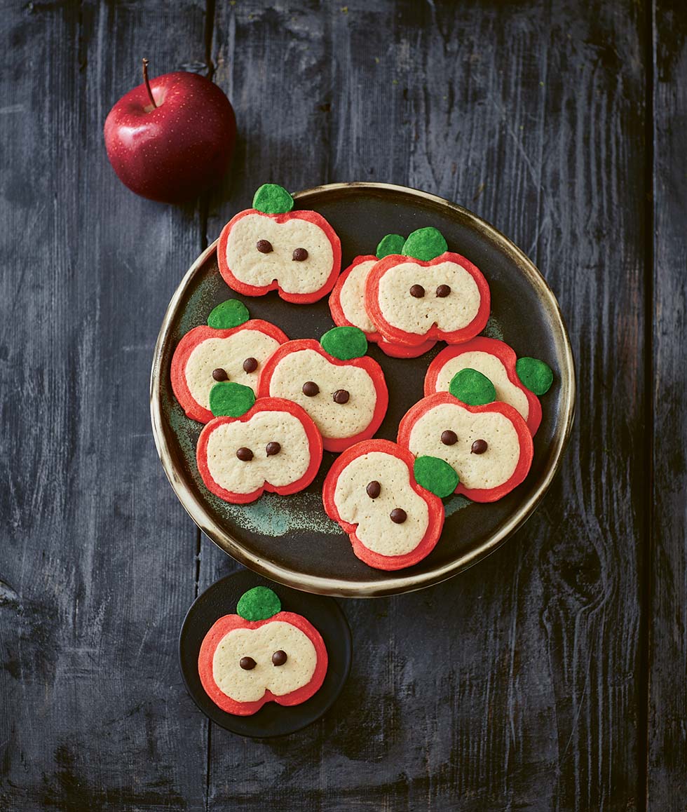 Apfel-Motiv-Kekse