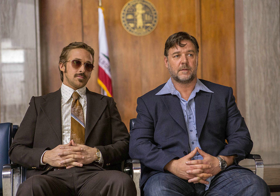 Szenenbild aus Nice Guys mit Ryan Gosling und Russell Crowe
